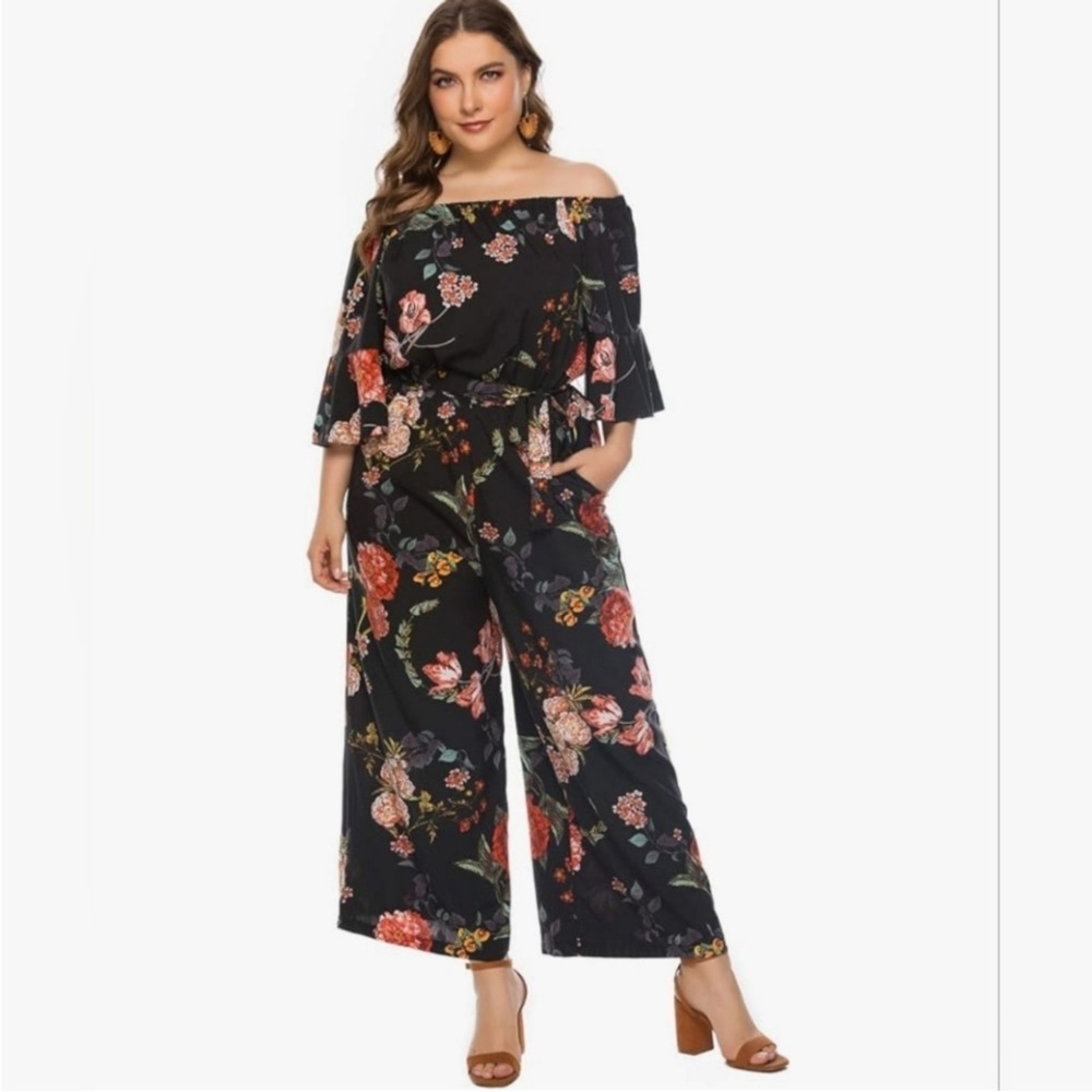 Floral Off-Shoulder Jumpsuit